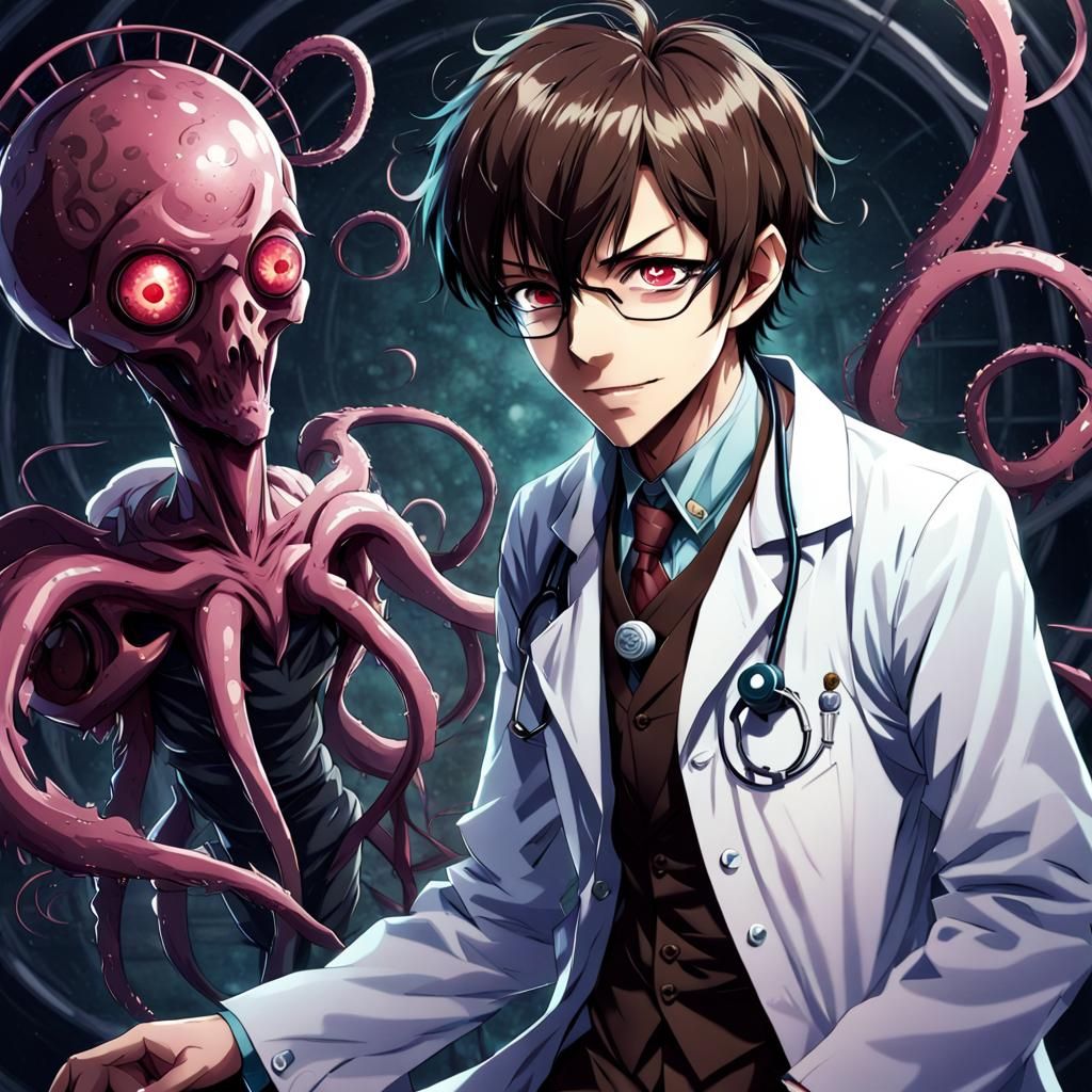 Doctor Octavius in Anime Manga Style