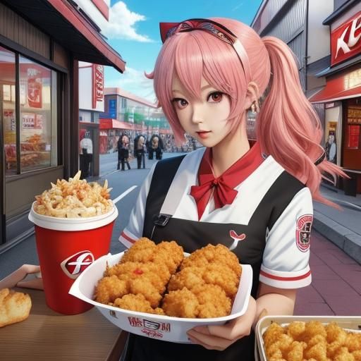 KFC Logo in Anime Key Visual Style