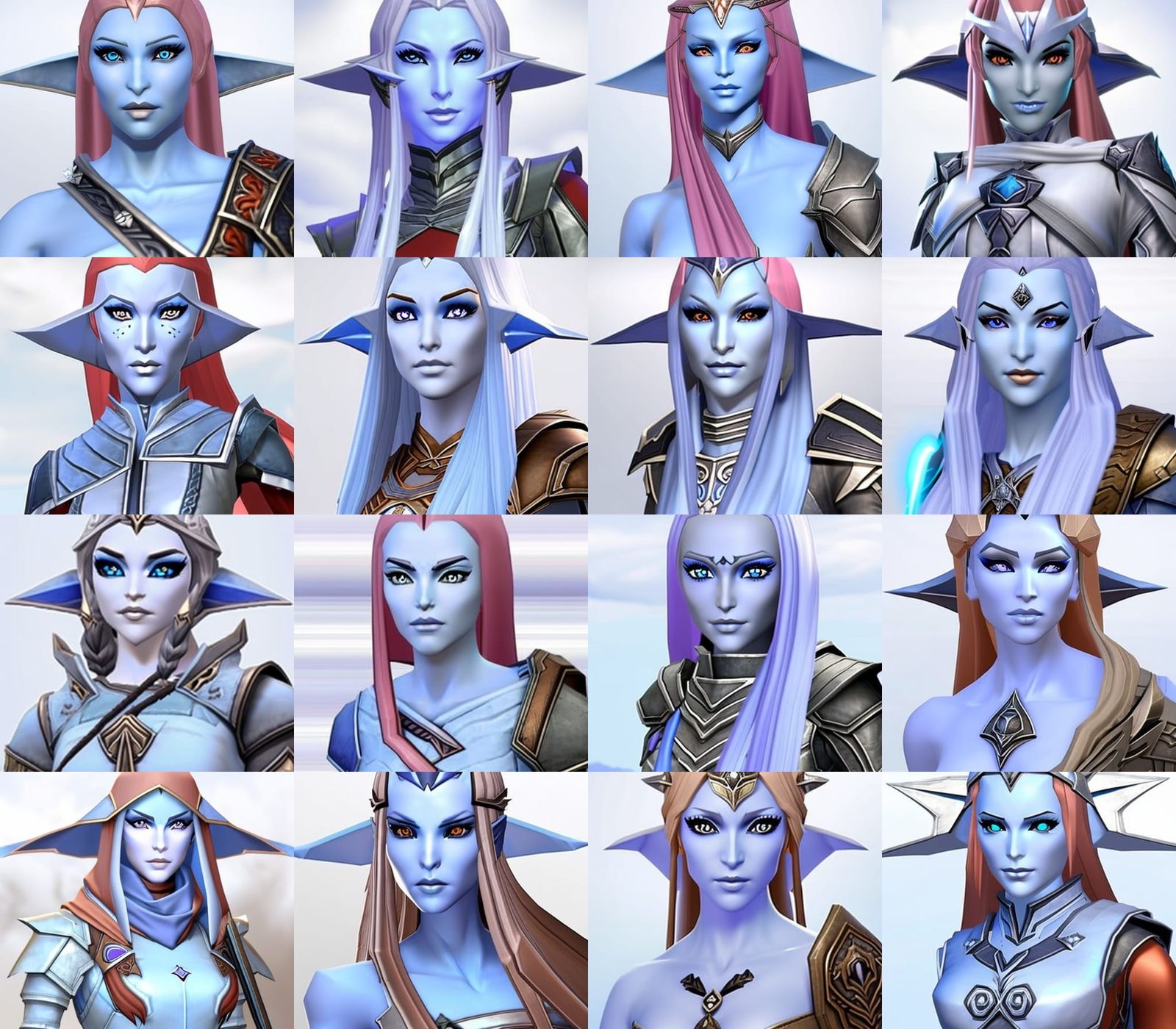 Aasimar Cleric Portrait: Alien Beauty in D&D Style