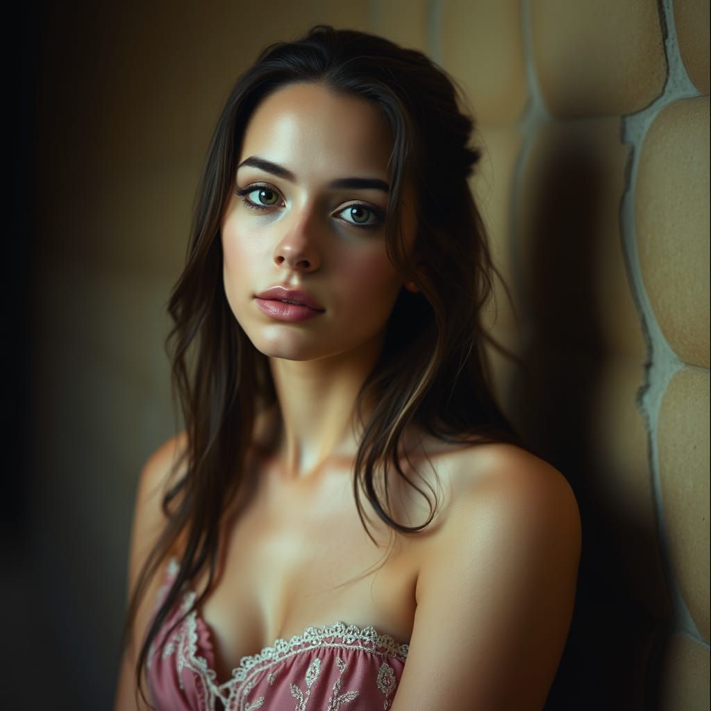 Cinematic Film Still of a Beautiful 19-Year-Old Woman