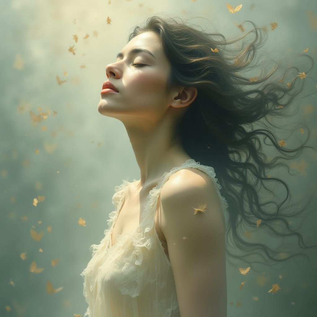 Sovereign Goddess of Mindful Being in Ethereal Light