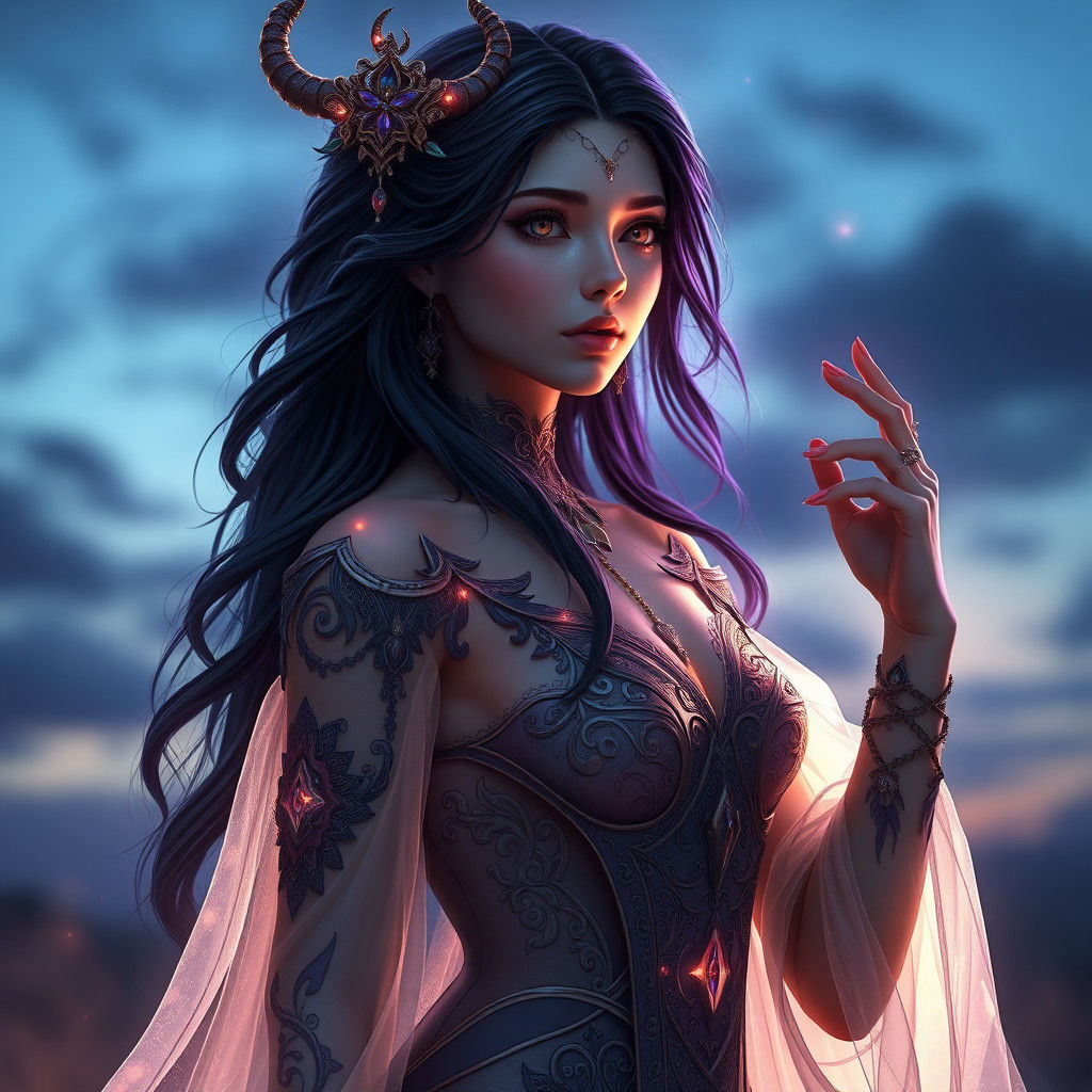 Mystical Maiden Annabelle in High-Fantasy Style