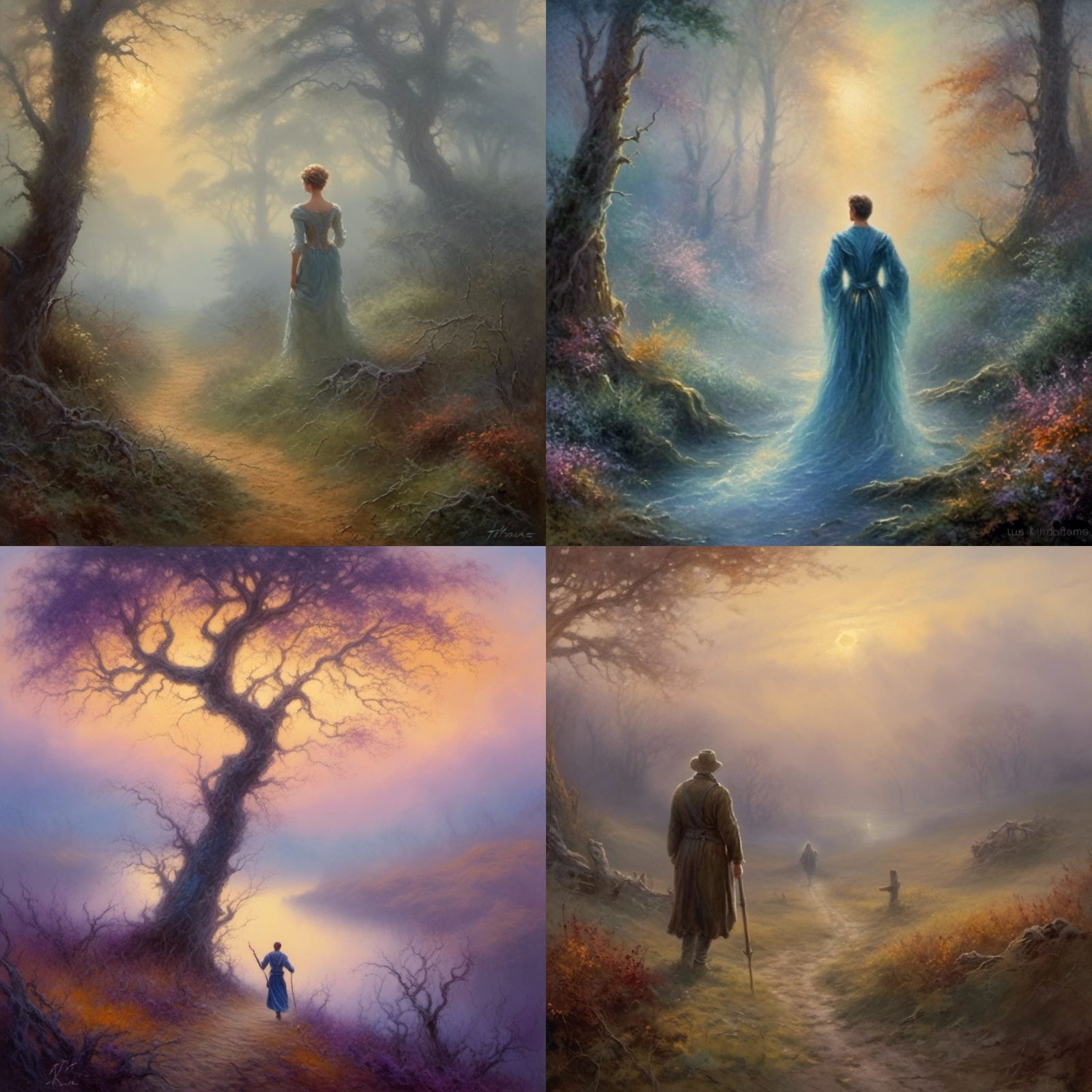 Ethereal Figure Steps Into Infinity: A Luminist Fantasy