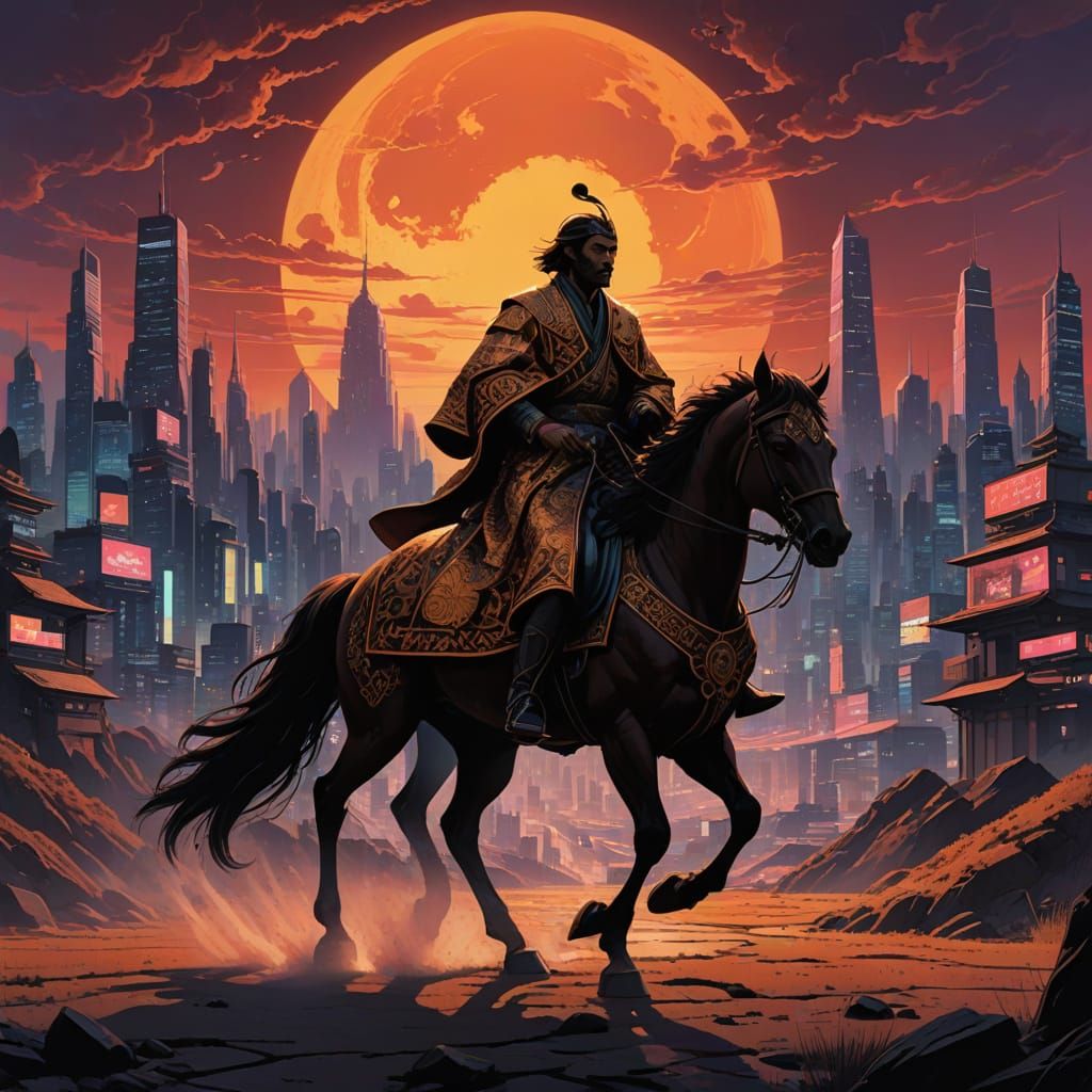 Epic Digital Painting of a Heroic Musician in a Fantastical ...