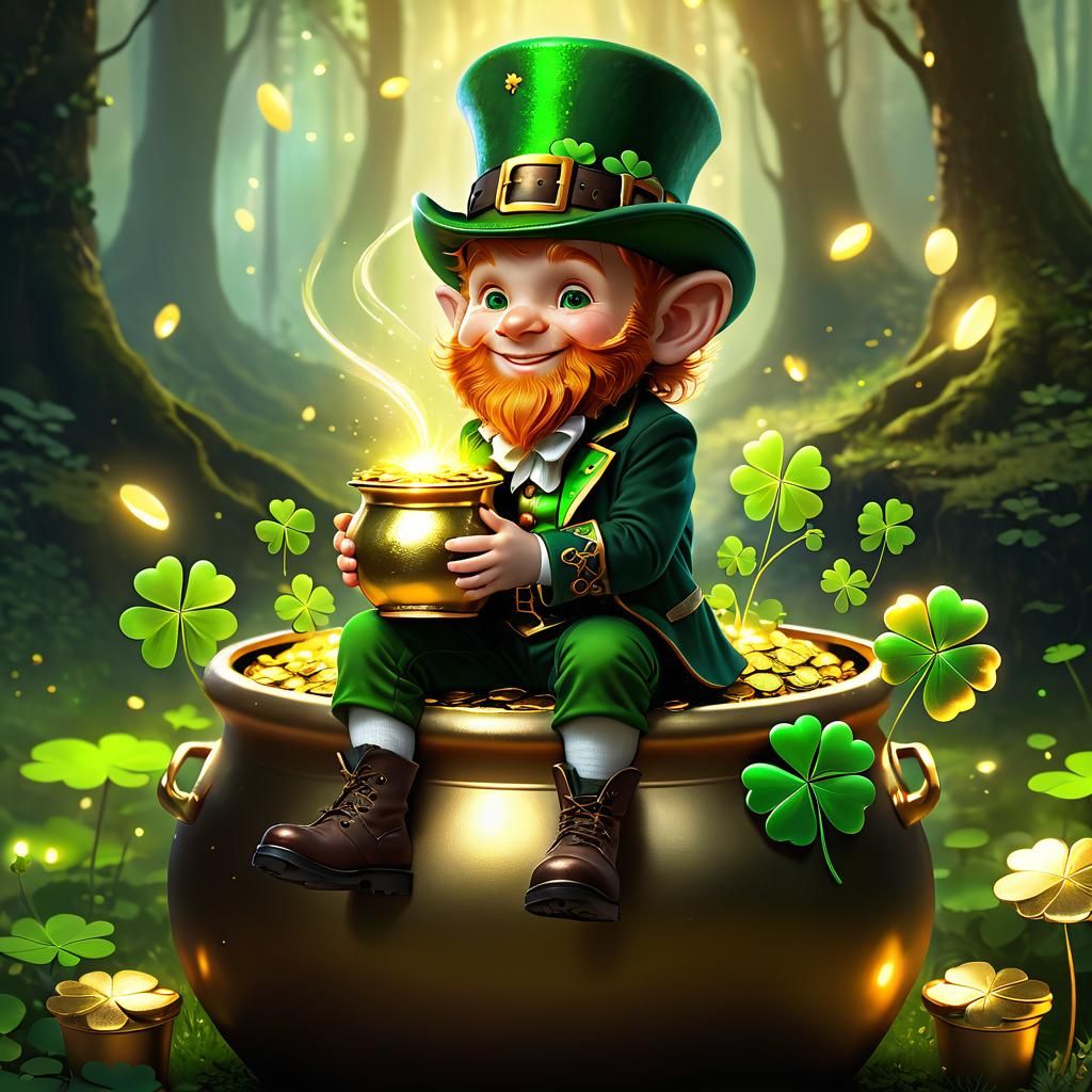 Charming Leprechaun in Magical Forest