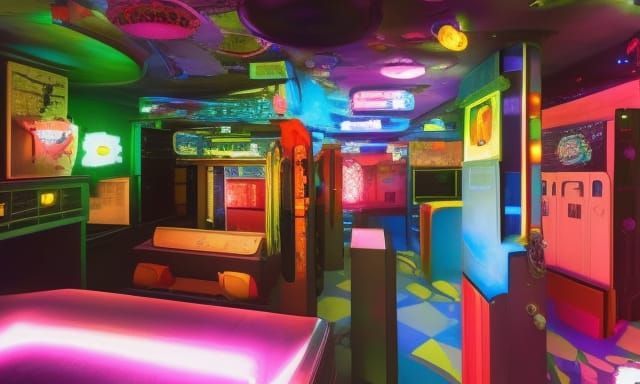 Surreal 80s Nostalgia: A Psychedelic Liminal Space