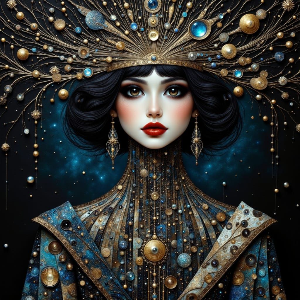 Anna Karenina in Mixed Media Goth Style