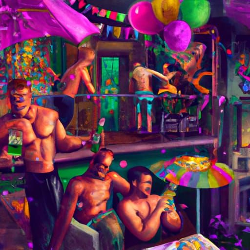 Festive Celebration: A Gay Men's Party