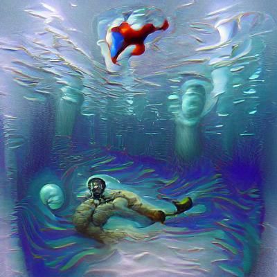 Man Drowning in Dark Water