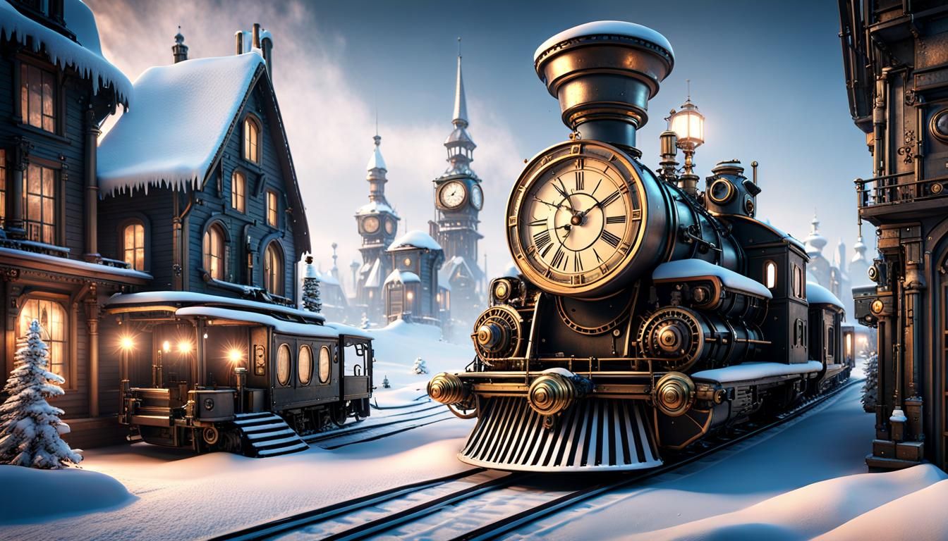 Steampunk winter wonderland