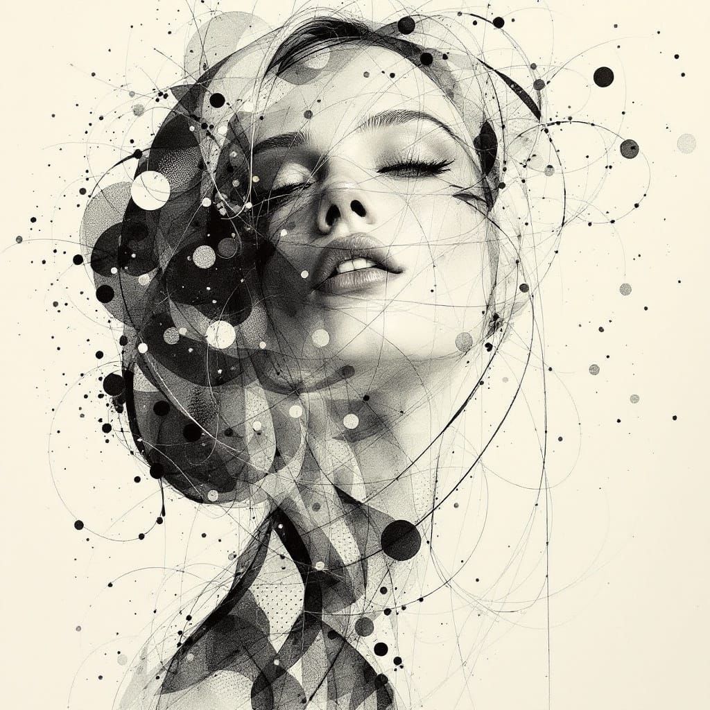 Watercolor Portrait of a Mysterious Woman