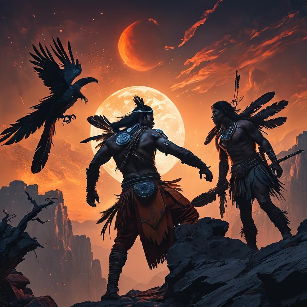 Mystic Warrior in Dramatic Matte Painting