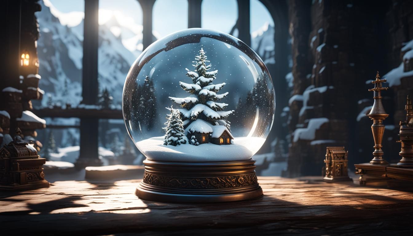 Inside a Snowglobe: 3D Game Cinematic View