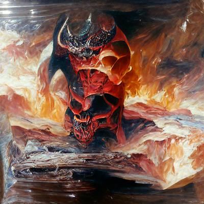 Surtur: Fire Giant in Oil Painting Style