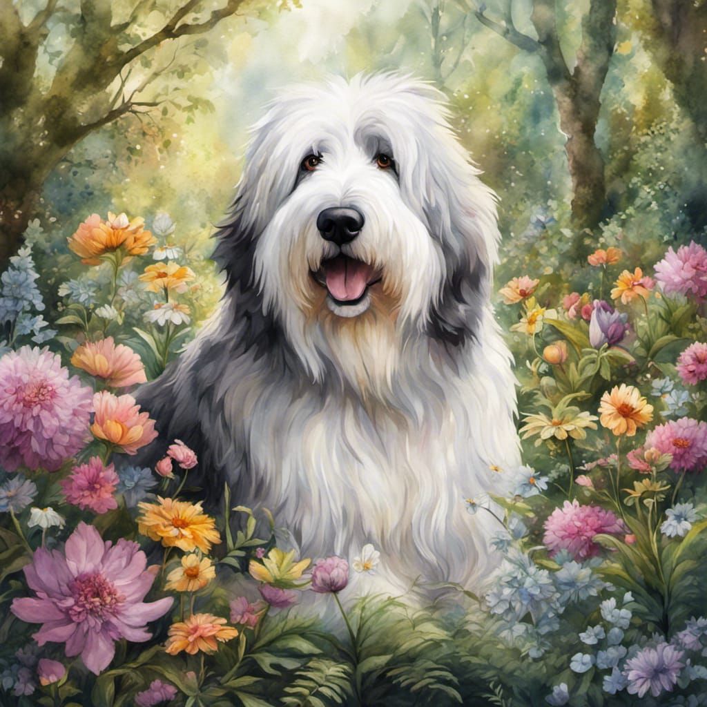 Majestic old english sheepdog