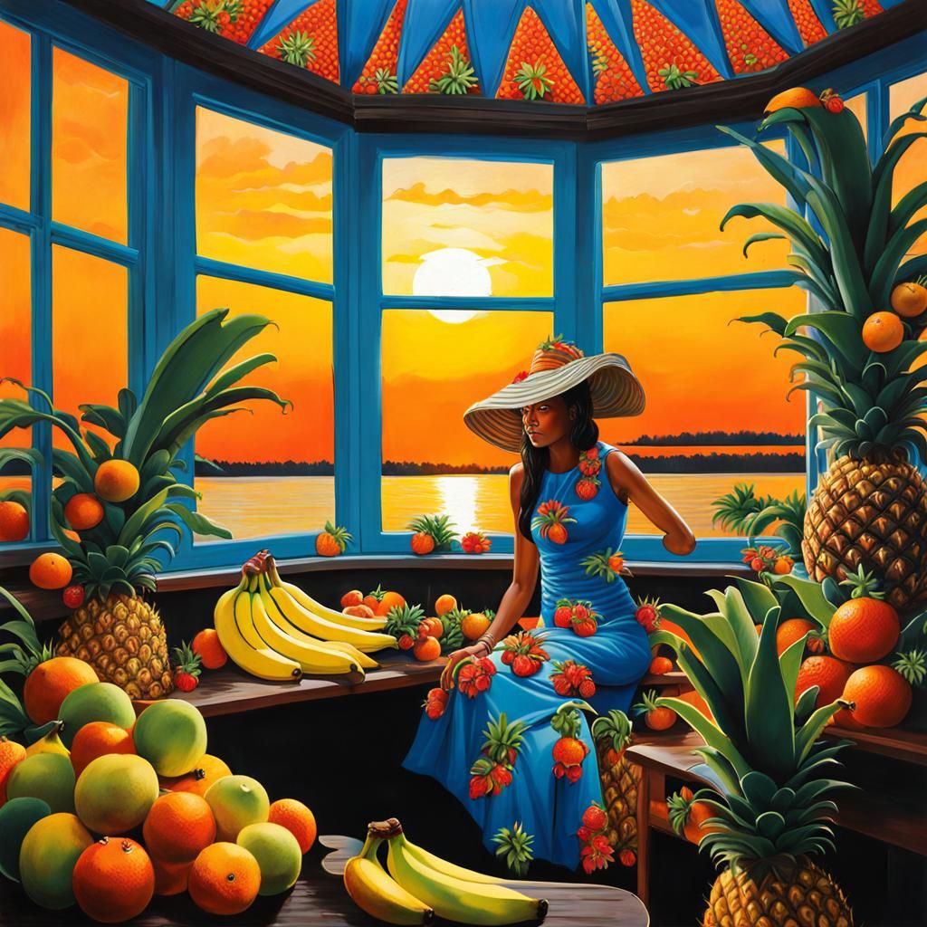 Banana Lady by Strawberry Window: Graffiti Art