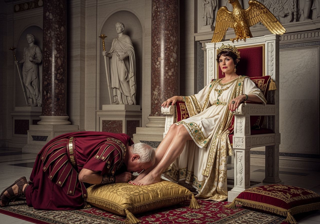 Empress Messalina on her Throne: Roman Opulence