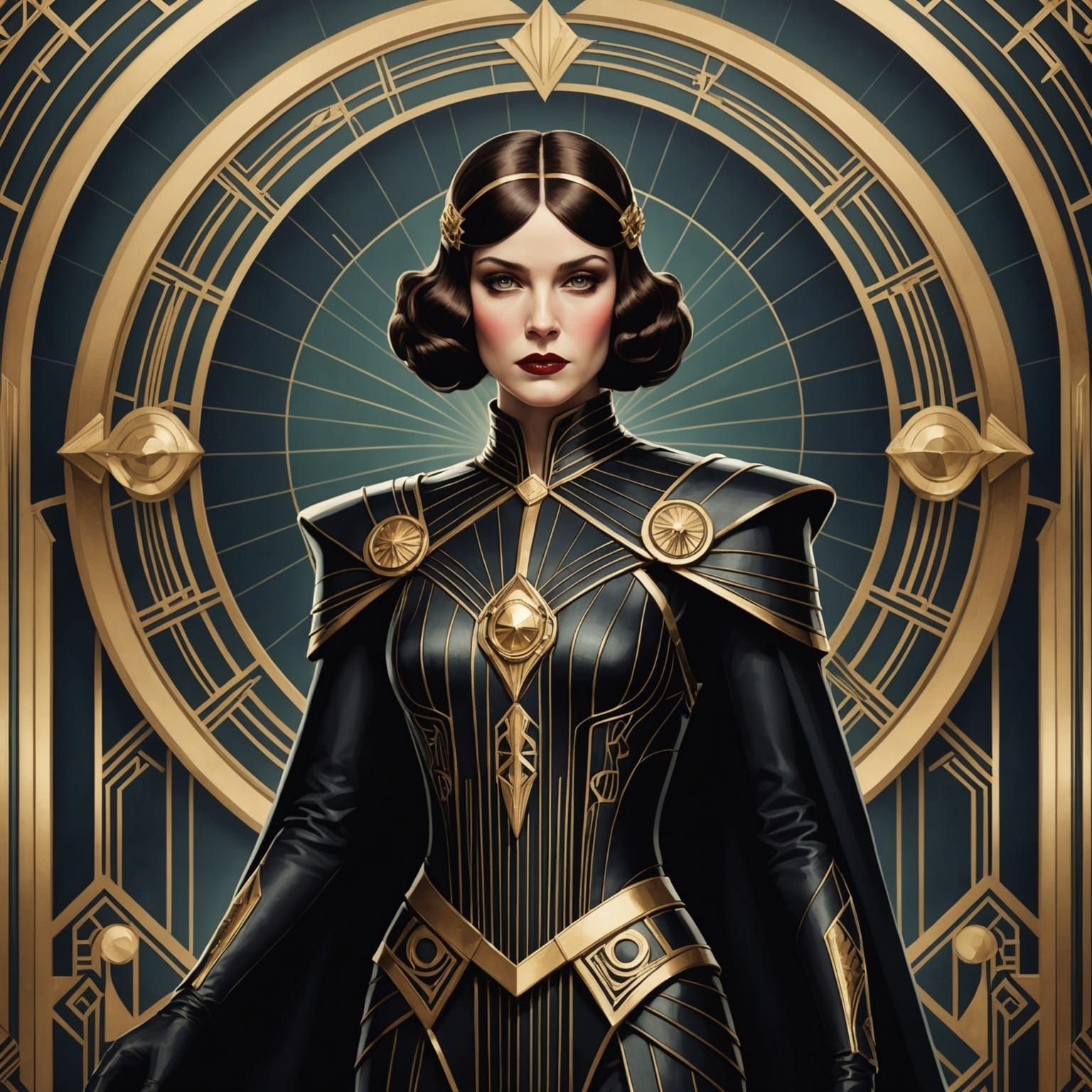 Grimdark Meets Art Deco: A Visual Fusion
