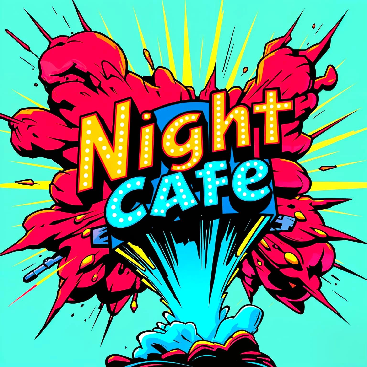 Vibrant Pop Art Explosion with Comic Book Flair