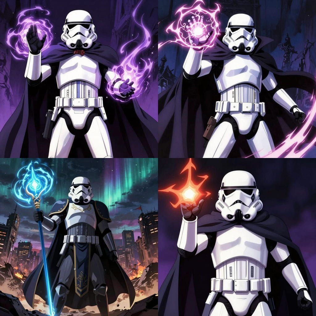 Stormtrooper Sorcerer in Anime Style