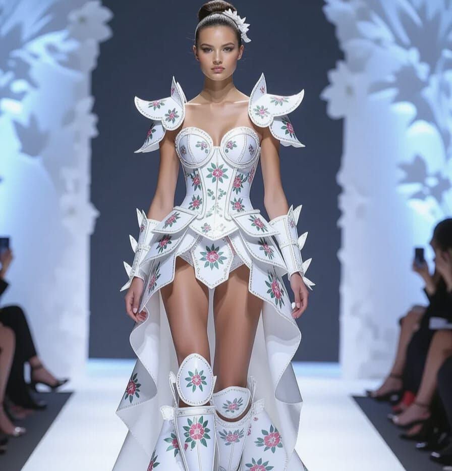 Porcelain Doll Armor: High Fashion Runway Photography