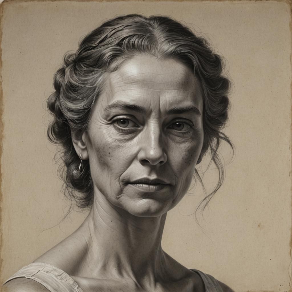 Photorealistic Pencil Portrait of Marria Bello