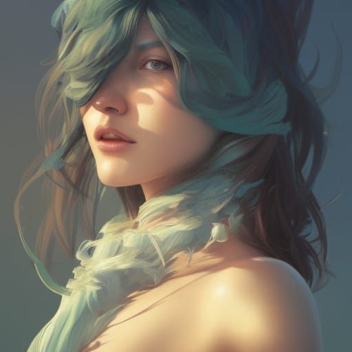 Rebecca Edgerunners Portrait in Splash Art Style