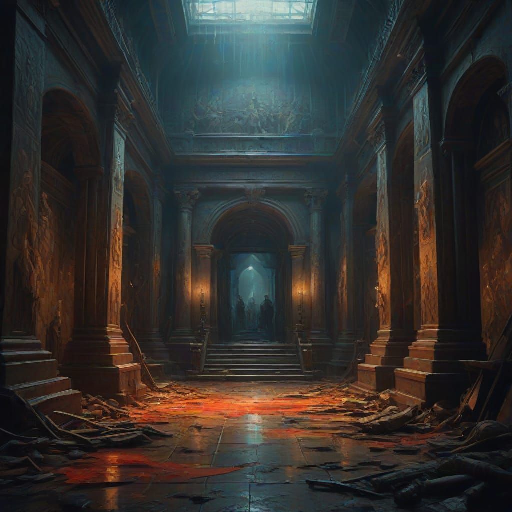 Kingdom's Hope Amidst War, Epic Impressionist Masterpiece