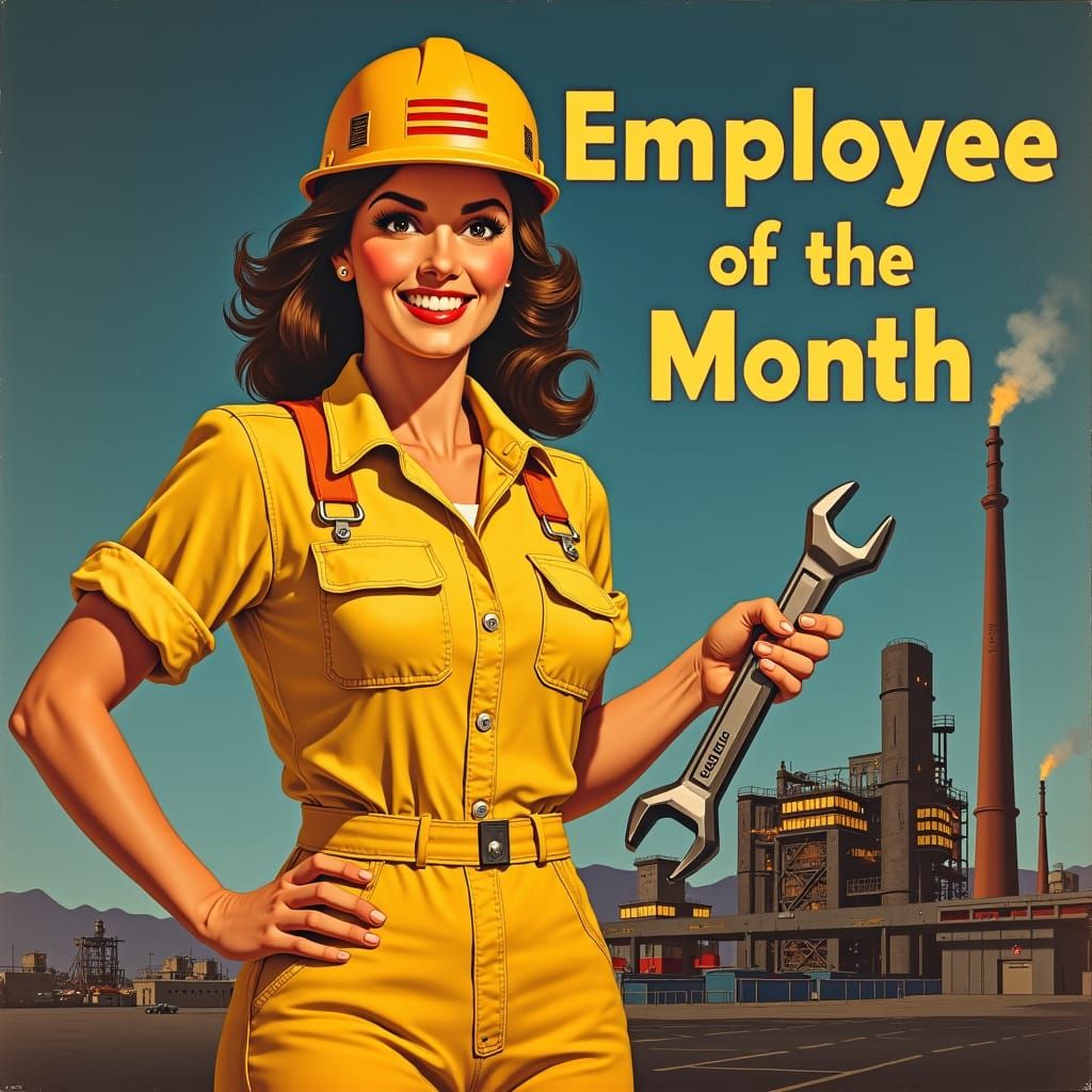Employee of the Month: Vintage Recruitment Poster Style