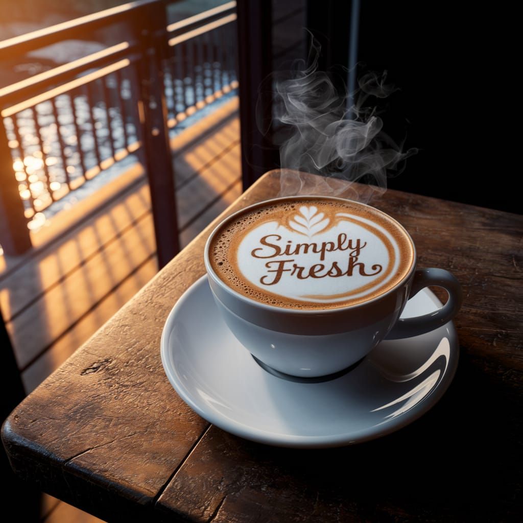 Steaming Cappuccino in a Cozy Coffee Shop