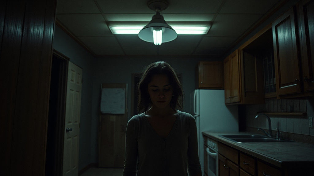 Melancholy Kitchen Scene in Realistic Style