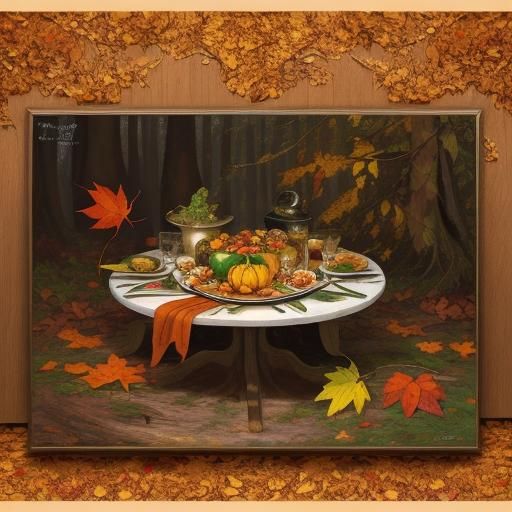 Mouse's Autumn Feast: Oil Painting in Dutch Masters Style