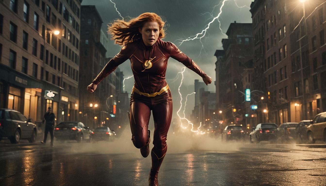 Amy Adams as Female Flash in Cinematic Still