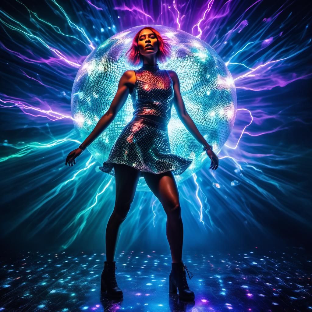 Amoeba Party Girl on Disco Dancefloor