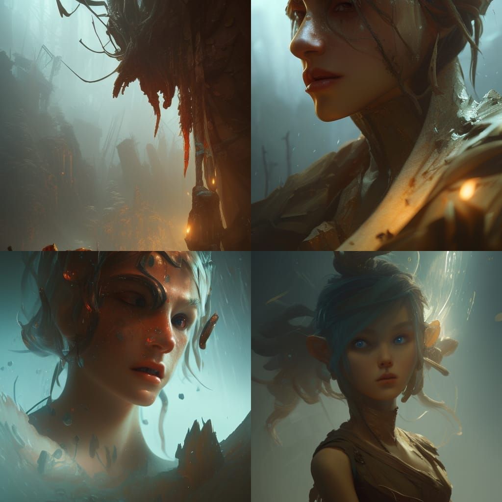 Hyperdetailed Portrait of Pinocchio in Dark Fantasy Style