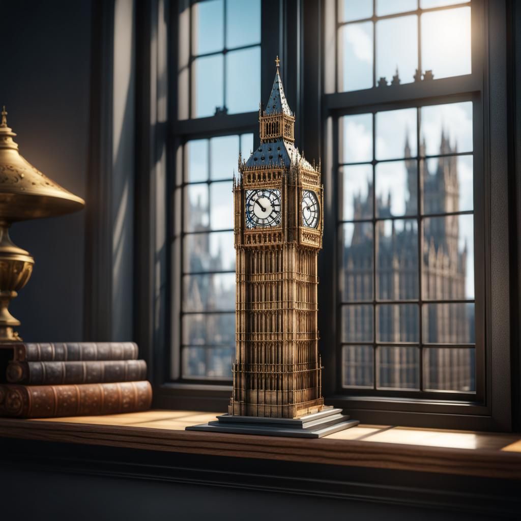 Miniature Big Ben: 3D Game Cinematic Render