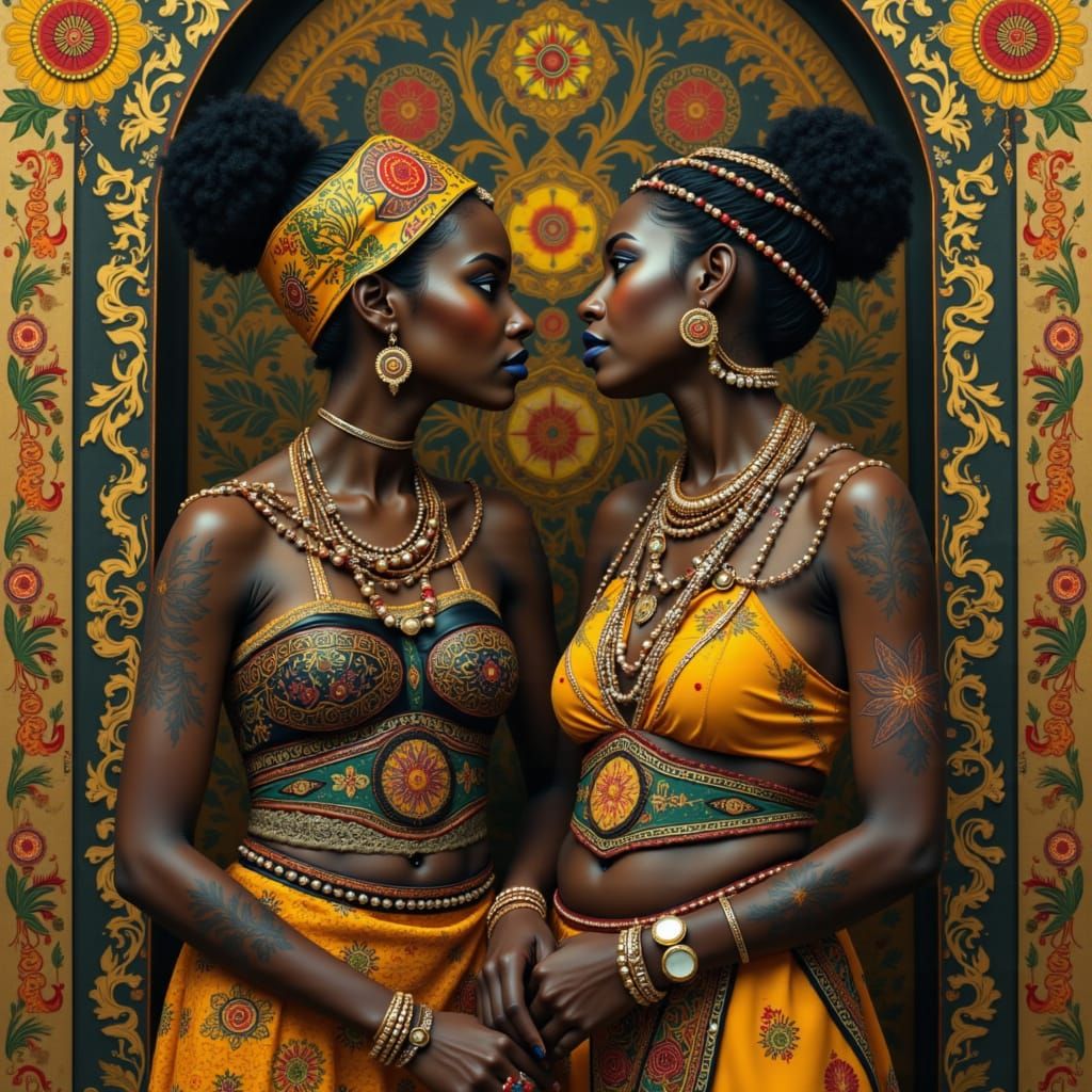 Ornate Tribal Portraits of Mali Royalty