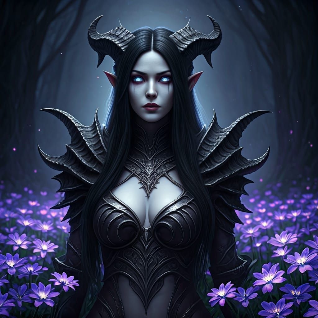 Demonic Lilith Portrait in Dreamy Soft Focus