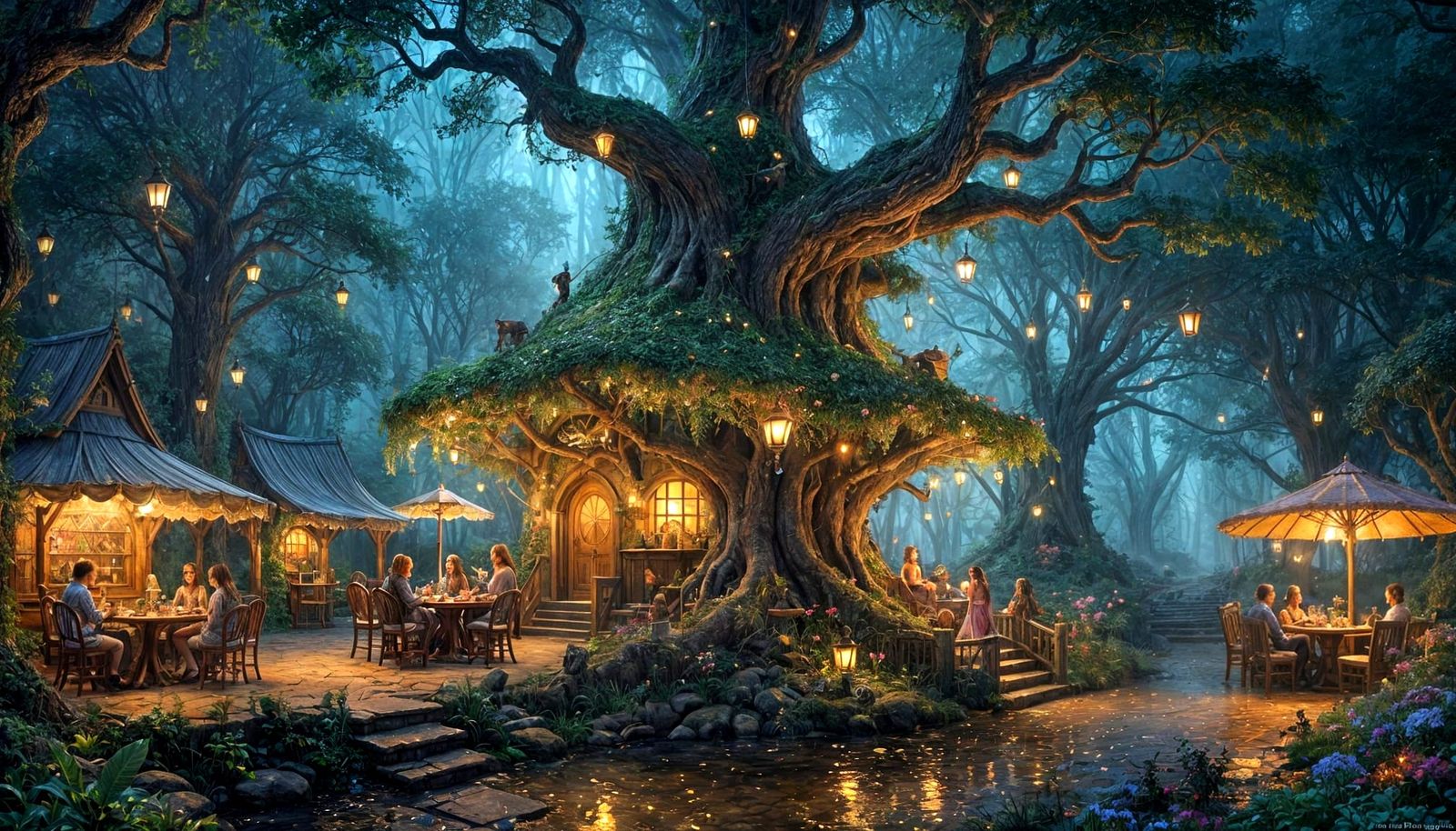 Enchanted Fairy Tavern Inside Ancient Tree