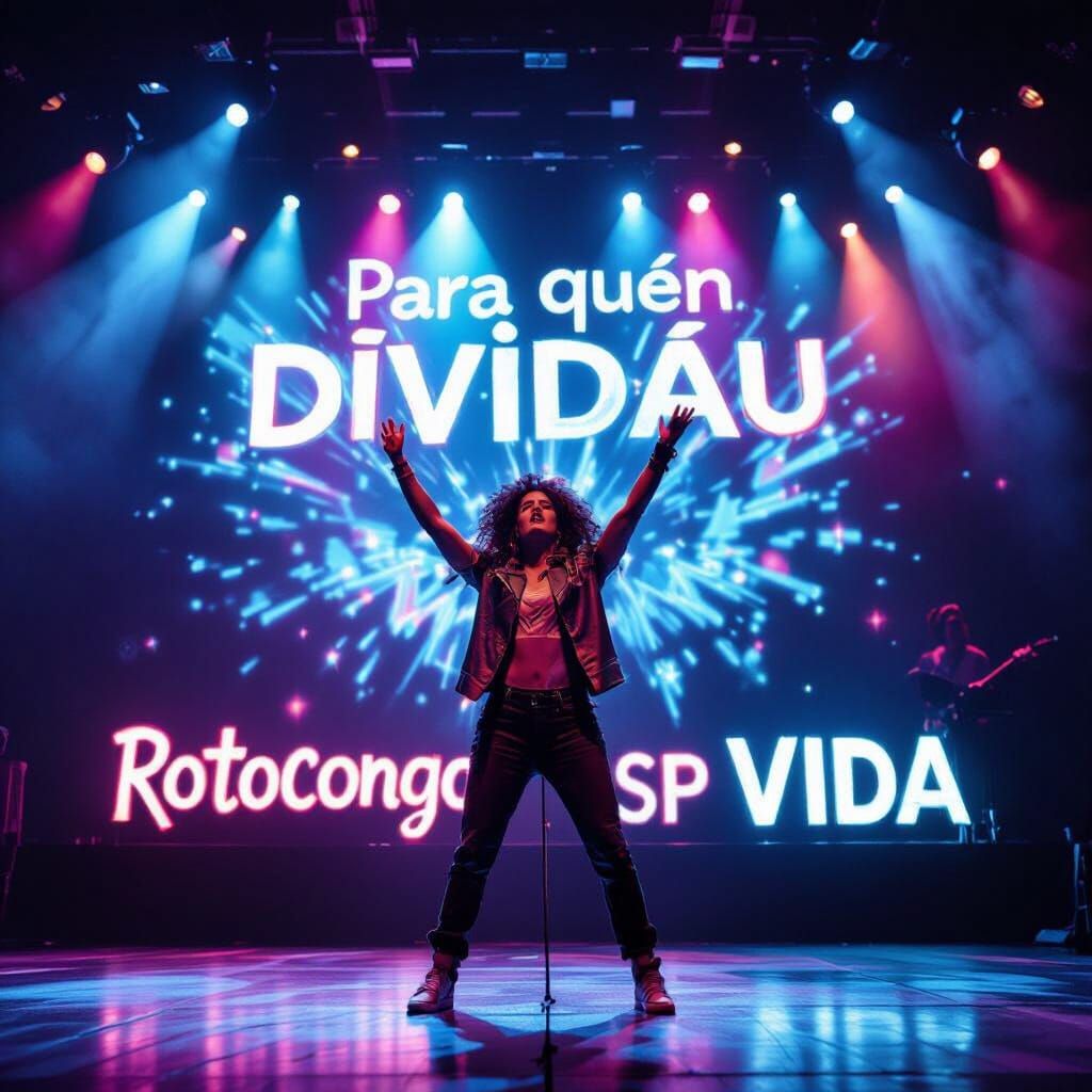 Vibrant Live Show Painting "Para quem dividou" with Rotocong...