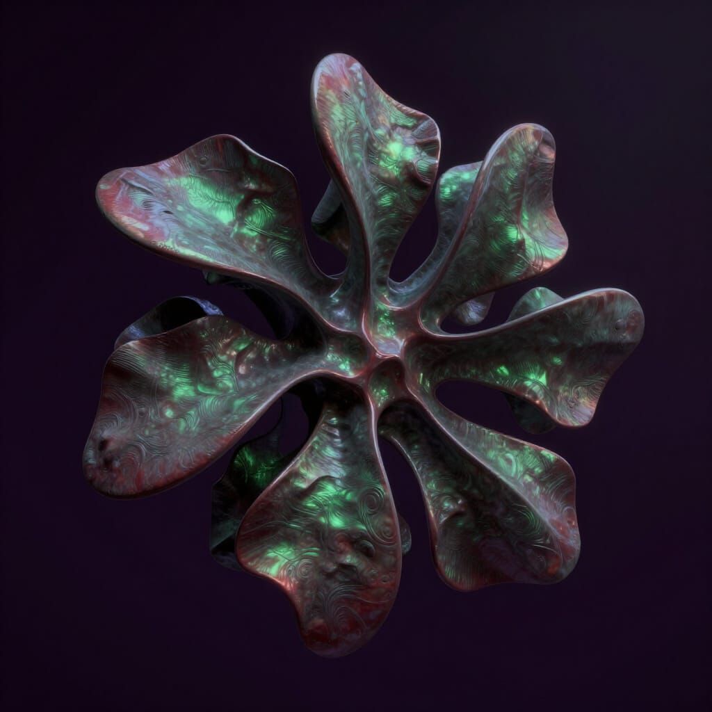 Iridescent Abstract Sculpture in Fifth Dimension