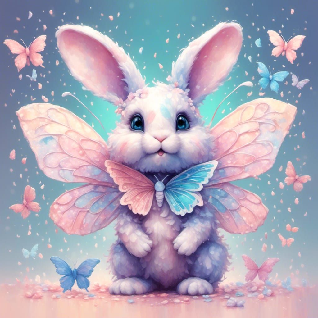 Pastel Bunnerfly: Adorable Bunny with Butterfly Wings