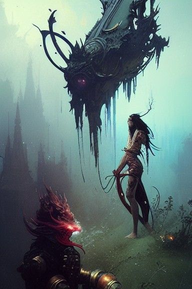 Futuristic Magical Character Design in Cosmic Fantasycore