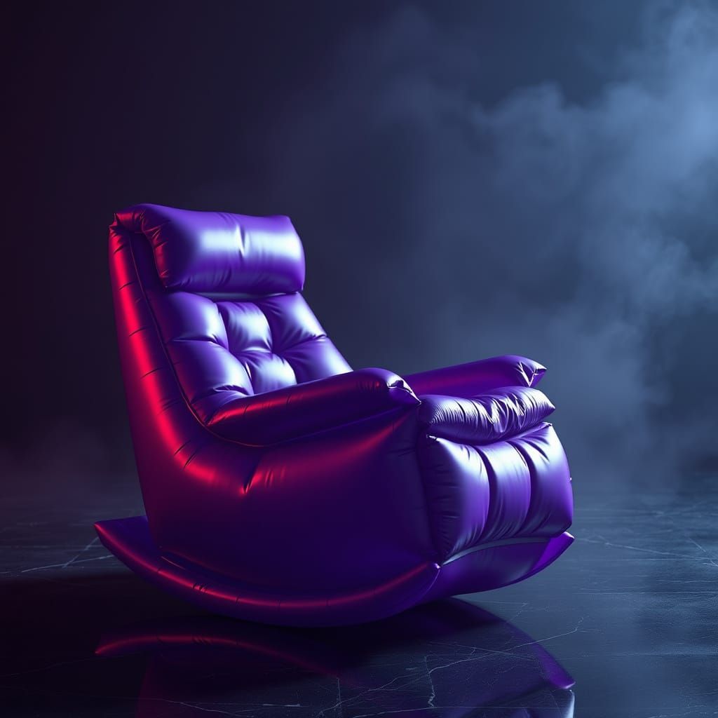 Amethyst Inflatable Rocking Chair in Avant-Garde Style
