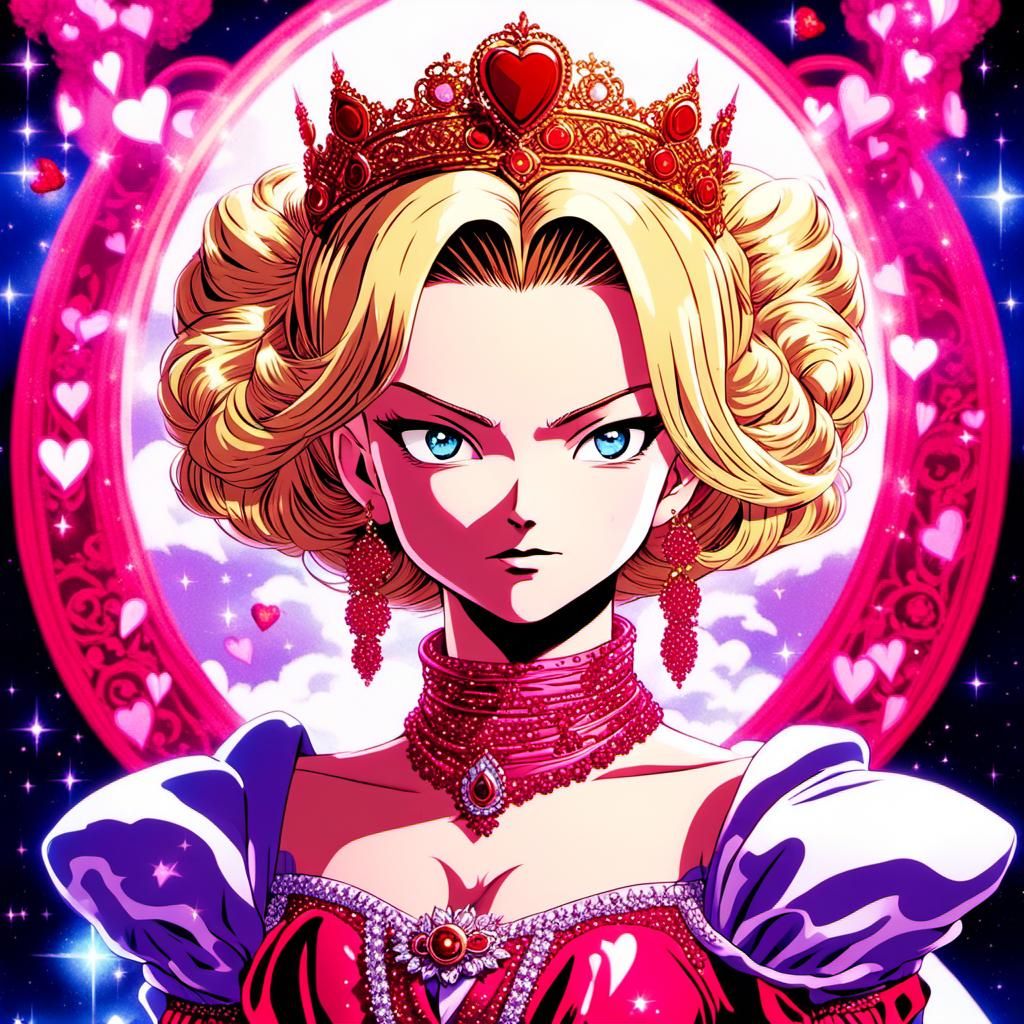 Android 18 as Magical Queen in Anime Style