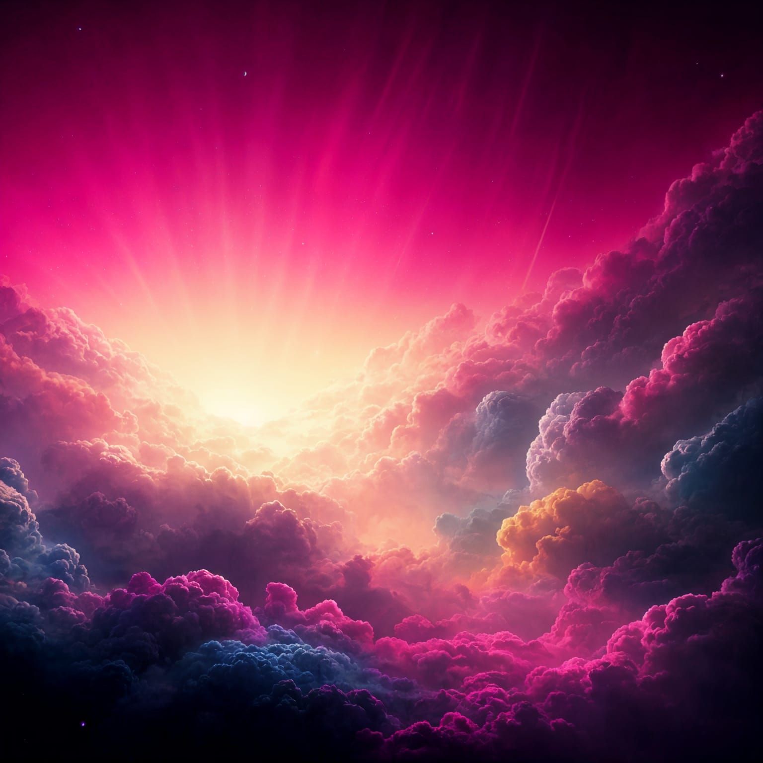 Magenta Planet Bathed in Purple Rain