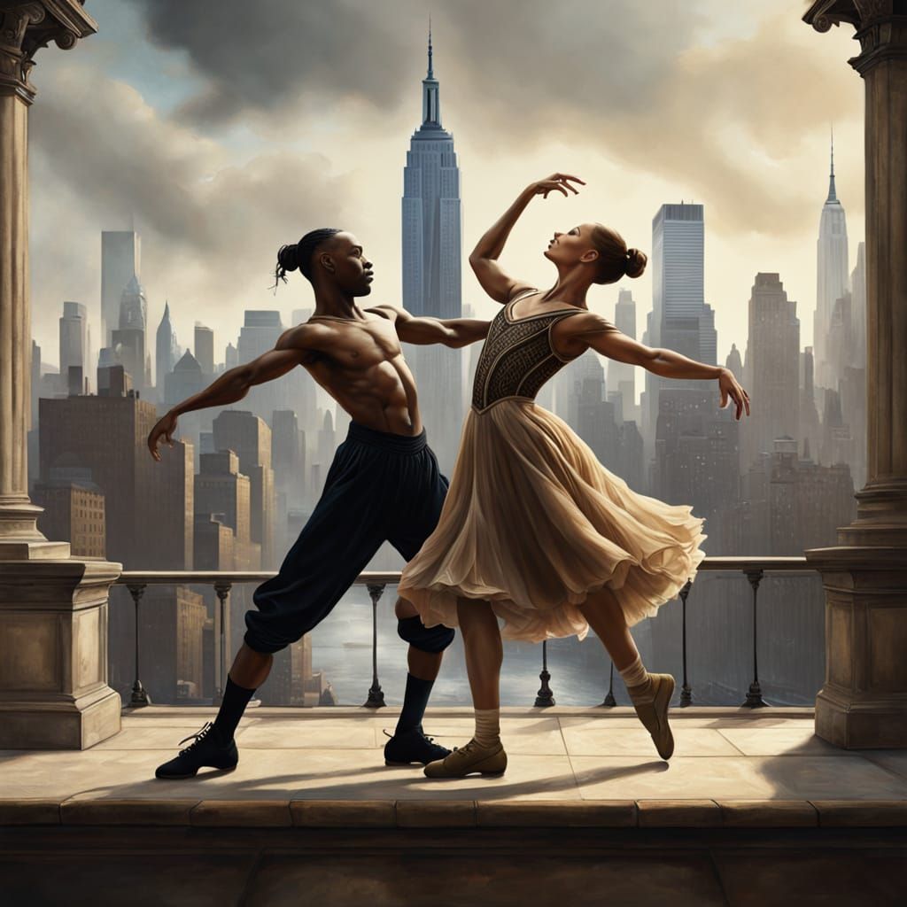 Renaissance Hip Hop Dancers in New York Cityscape