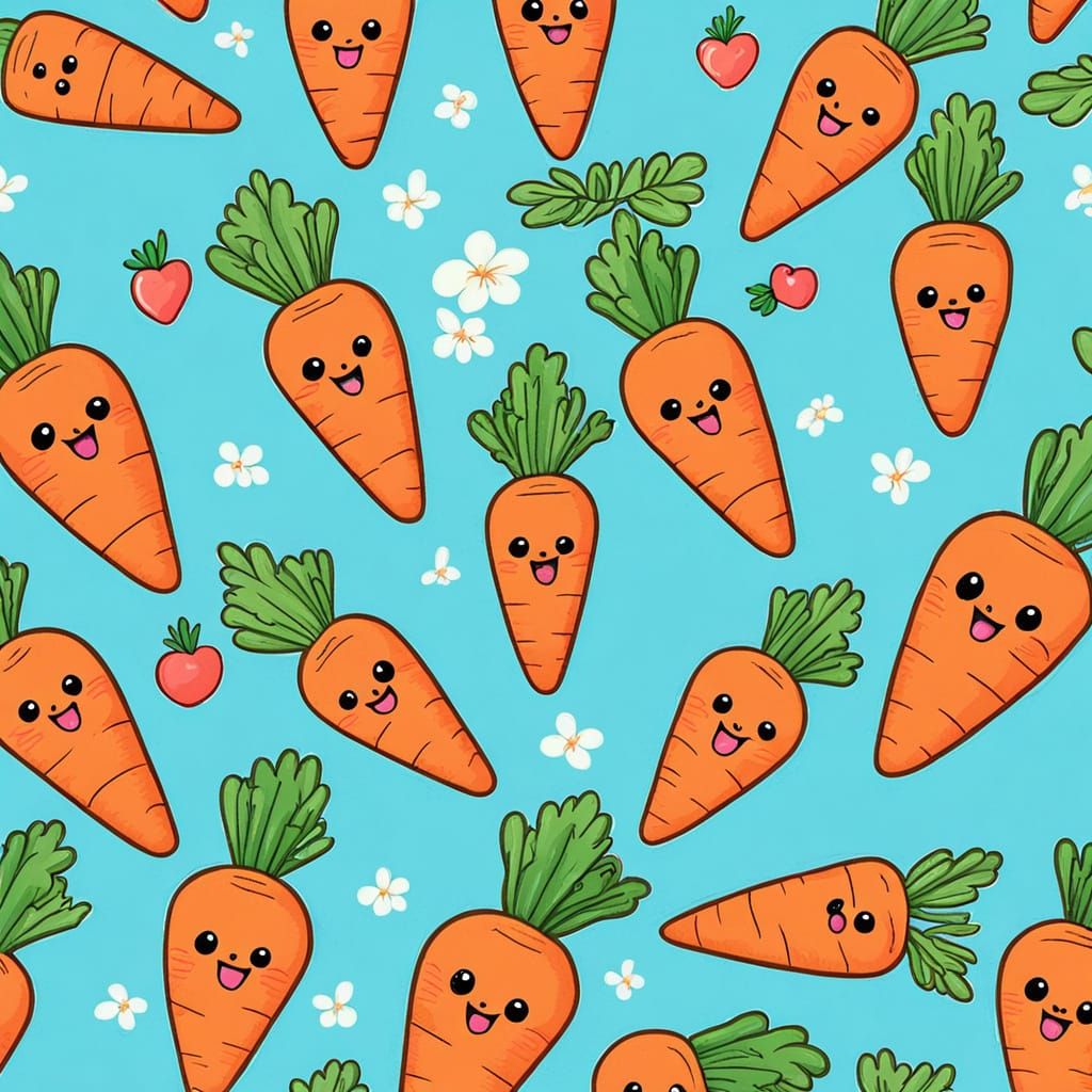 Kawaii Carrot on Holiday in Hawaii