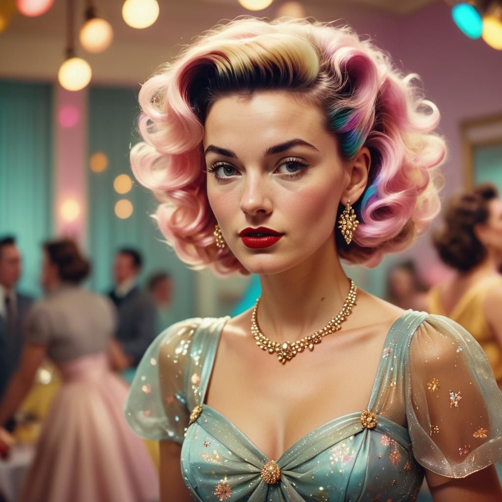 1950s Woman Dancing: Retro Portrait Photography