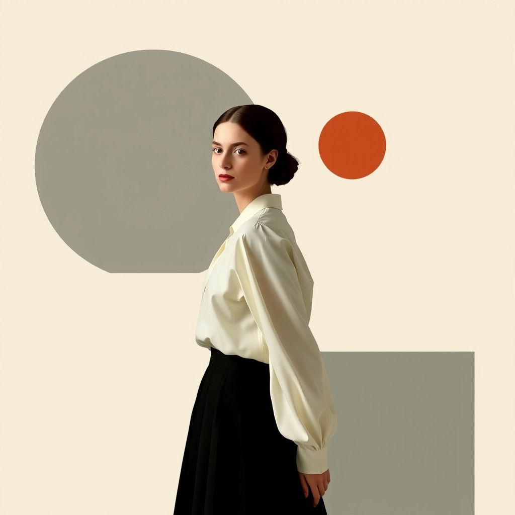 Minimalist Portrait in Surrealist Style